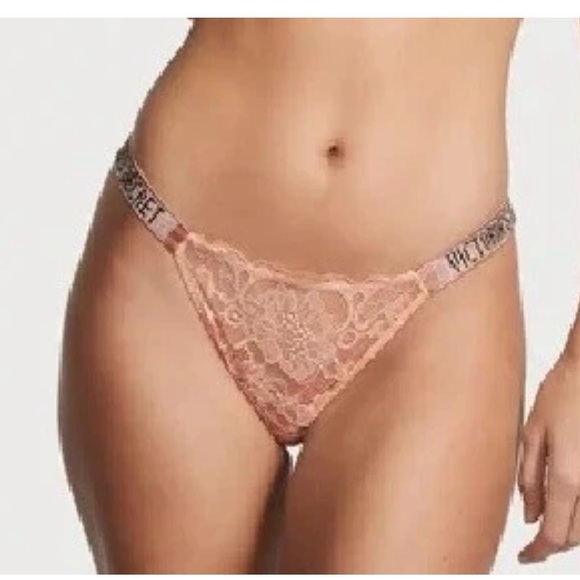 VICTORIA'S SECRET SHINE STRAP RHINESTONE LACE BIKINI PANTY - Picture 2 of 4